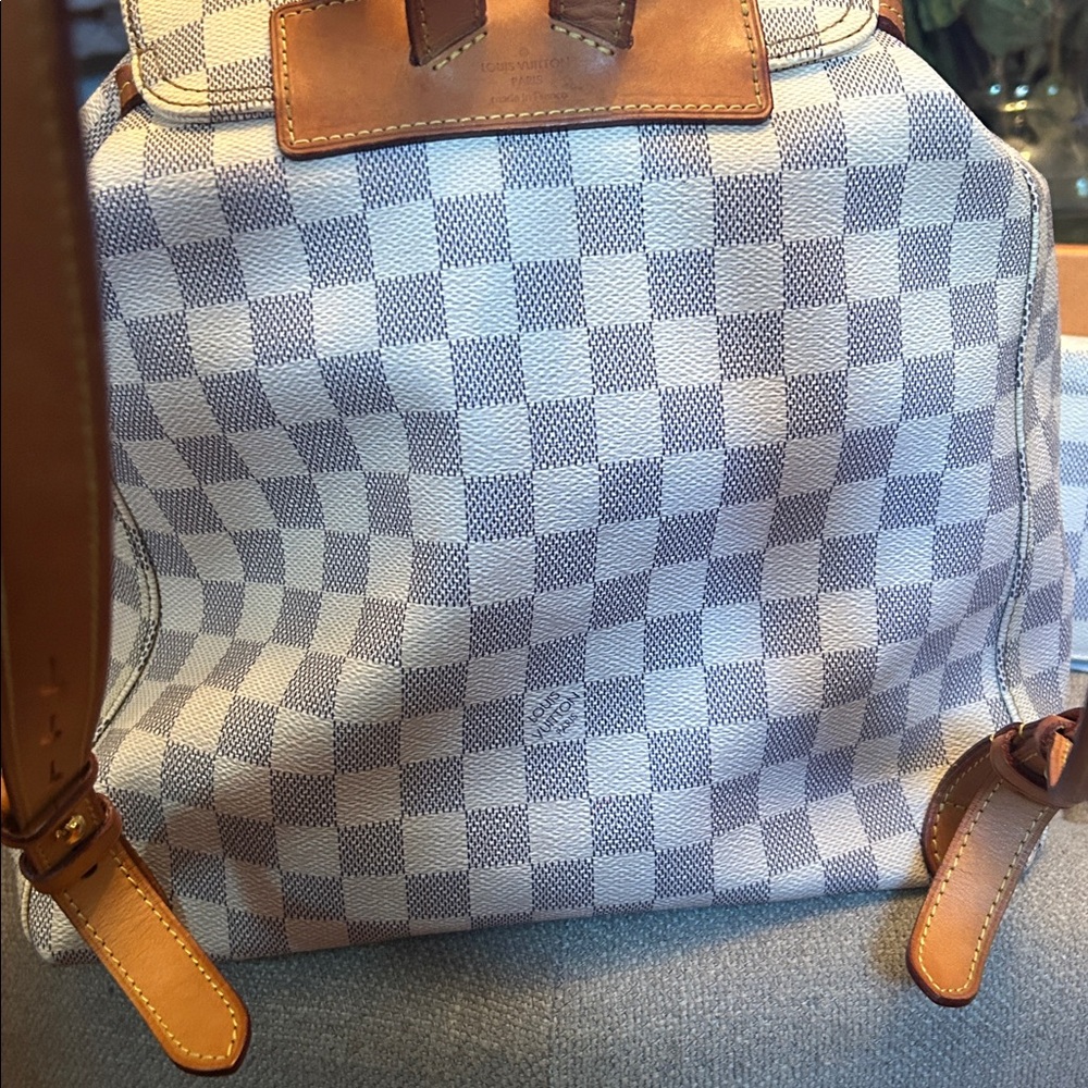 Louis Vuitton Damier Azur Canvas Sperone Backpack & Damier Azur Organizer - Picture 5 of 17